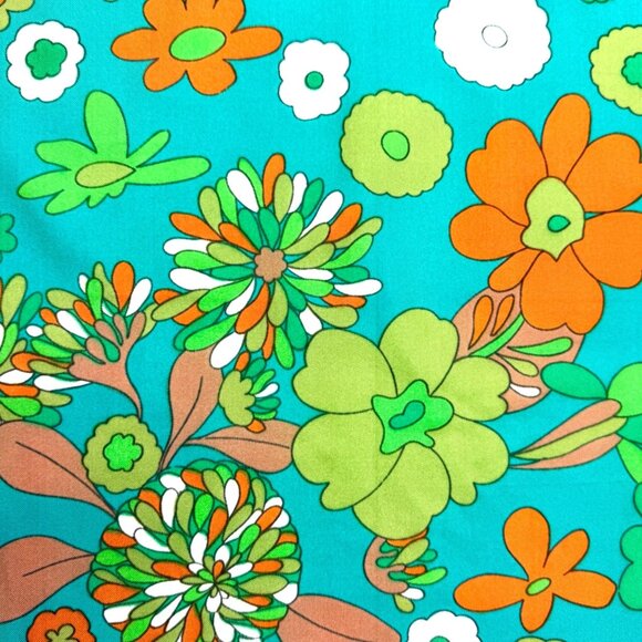 Vintage Mod Retro Polyester Scarf Signed EB - Made in Italy - 27" Square - Picture 2 of 7